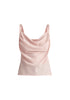 Paisie Cowl Neck Vest Top in Pink Cut Out